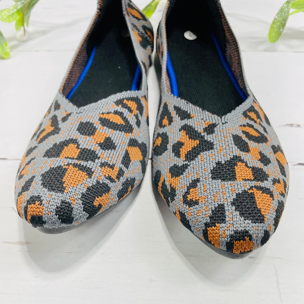 NEW Evglow Ballet Style Gray Leopard Print Flats- Size 9 - Picture 3 of 9